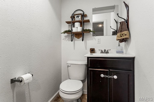 6833 Brandywine Ct, Fairview Heights, IL 62208 - half bath featuring vanity, toilet, and baseboards