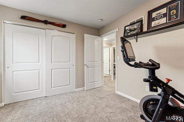 6833 Brandywine Ct, Fairview Heights, IL 62208 - workout area with carpet floors and baseboards