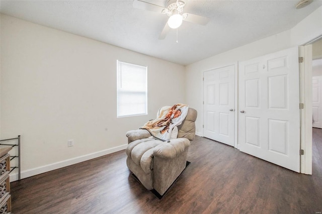 840 Herndon Rd, Lebanon, MO 65536 - living area with wood finished floors, ceiling fan, and baseboards