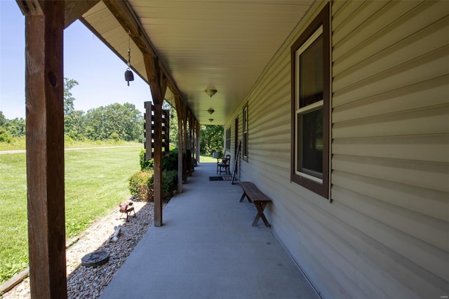 view of patio / terrace featuring covered porch