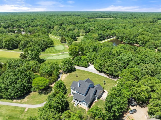 1178 Turnberry Dr, Innsbrook, MO 63390 - bird's eye view of a heavily wooded area and a local golf course