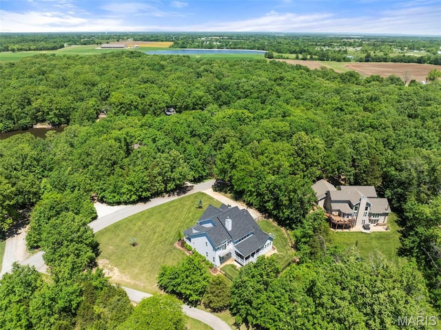 1178 Turnberry Dr, Innsbrook, MO 63390 - bird's eye view of a heavily wooded area and a large body of water