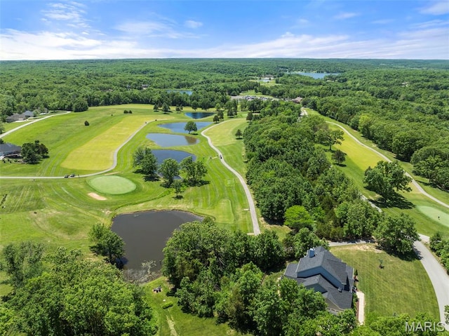 1178 Turnberry Dr, Innsbrook, MO 63390 - aerial view of a large body of water, a forest, and a golf course