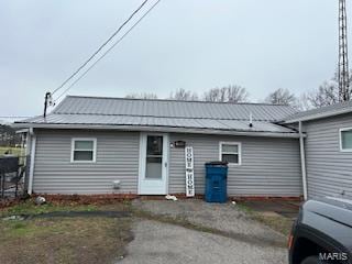 7503 Urbain, Sesser, IL 62865 - view of front of home featuring metal roof