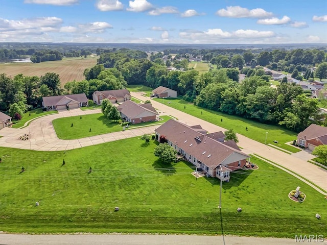 508 Southview Dr, Waterloo, IL 62298 - aerial perspective of suburban area with a tree filled landscape