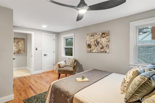 83 Chafford Woods, Saint Louis, MO 63144 - bedroom with light wood-style flooring and a ceiling fan