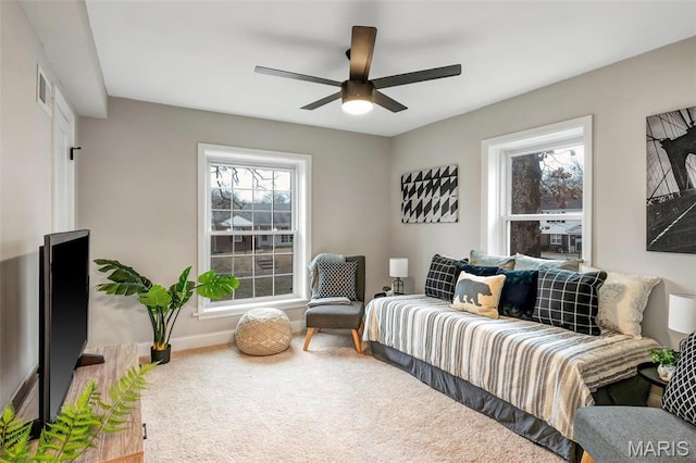 83 Chafford Woods, Saint Louis, MO 63144 - living room with carpet flooring and ceiling fan