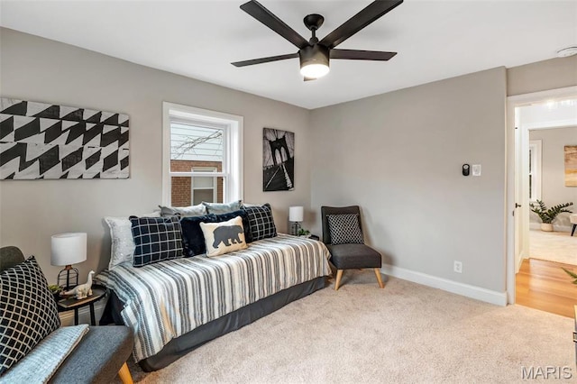 83 Chafford Woods, Saint Louis, MO 63144 - carpeted bedroom with baseboards and a ceiling fan