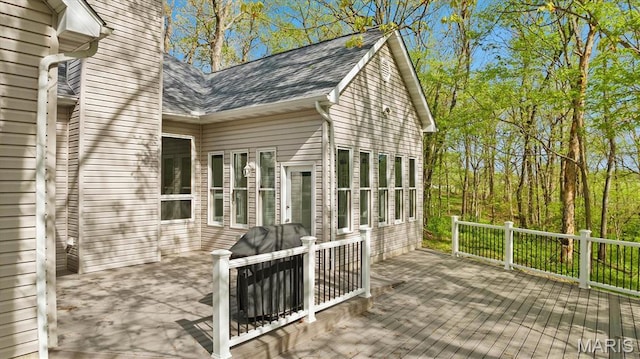 view of wooden deck