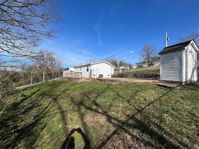 2717 Creon Ct, De Soto, MO 63020 - view of yard with a storage shed, an outbuilding, and a deck