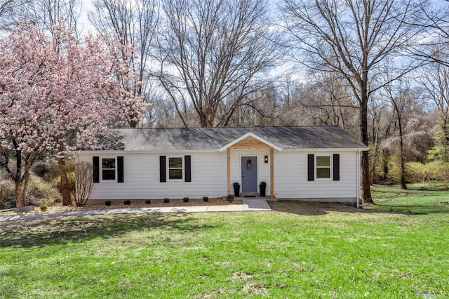 1300 Hudson Rd, Saint Louis, MO 63135 - ranch-style house featuring a front yard, a shingled roof, and crawl space
