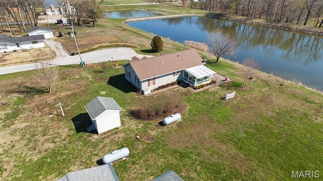 10 Mallard Dr, Carlyle, IL 62231 - view from above of property featuring a nearby body of water
