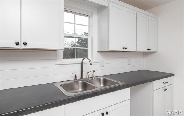 12000 State Rte E, Rolla, MO 65401 - kitchen featuring white cabinetry and dark countertops