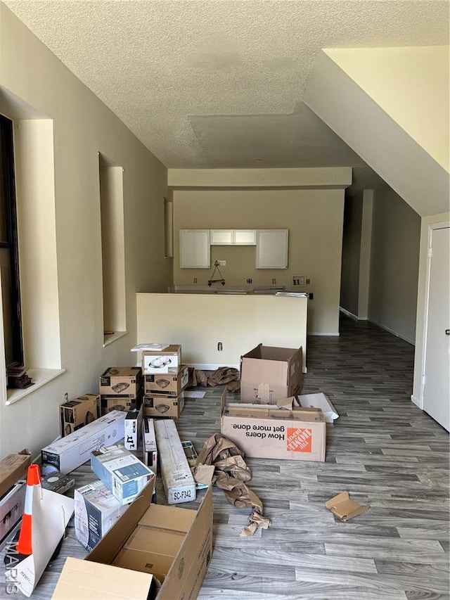 1519 Mallinckrodt St, Saint Louis, MO 63107 - kitchen with wood finished floors and a textured ceiling