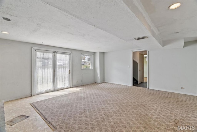 953 E 1st St, Washington, MO 63090 - empty room featuring stairs and a textured ceiling