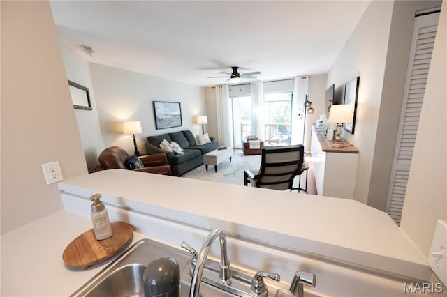 749 Sugar Glen Dr Unit 8, Saint Peters, MO 63376 - kitchen featuring a ceiling fan