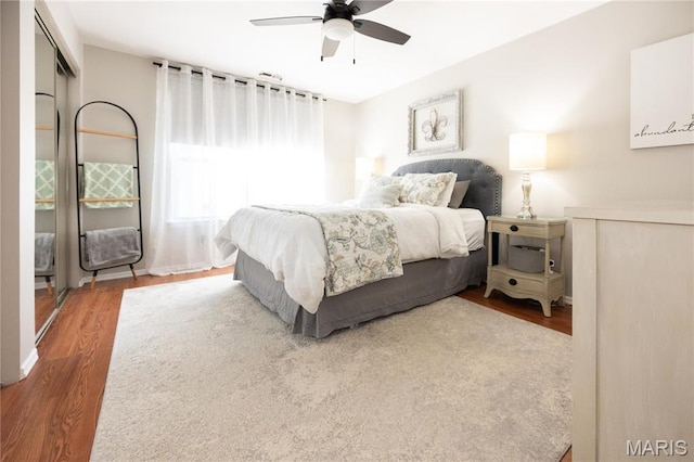 749 Sugar Glen Dr Unit 8, Saint Peters, MO 63376 - bedroom featuring wood finished floors and a ceiling fan