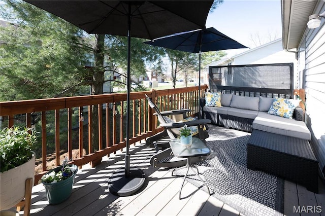 749 Sugar Glen Dr Unit 8, Saint Peters, MO 63376 - wooden terrace featuring an outdoor hangout area