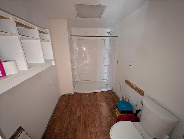 1300 Rixon, Alton, IL 62002 - full bathroom featuring a shower, wood finished floors, and toilet