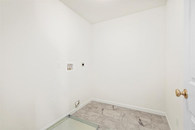 2414 Chukka Dr, Eureka, MO 63025 - laundry room featuring electric dryer hookup, hookup for a washing machine, and baseboards