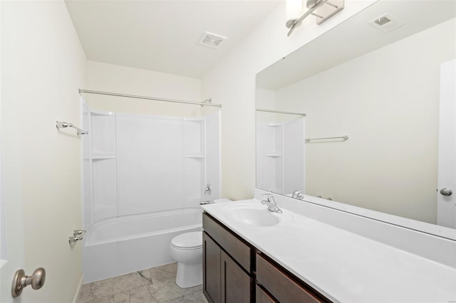 2414 Chukka Dr, Eureka, MO 63025 - full bathroom with toilet, vanity, and bathtub / shower combination