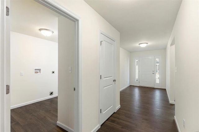 16787 River Stone Dr, Florissant, MO 63031 - entryway with dark wood finished floors and baseboards