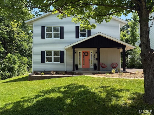 406 Meyer Ave, Saint Louis, MO 63122 - view of front of home with a front yard and covered porch