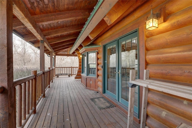 view of wooden deck