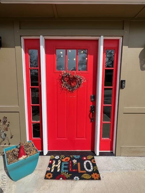 86 Pebblebrook Ln, Saint Louis, MO 63146 - doorway to property featuring stucco siding