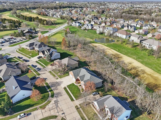 2707 Fairway Estates Dr, Wentzville, MO 63385 - aerial overview of property's location featuring nearby suburban area, a large body of water, and a local golf course