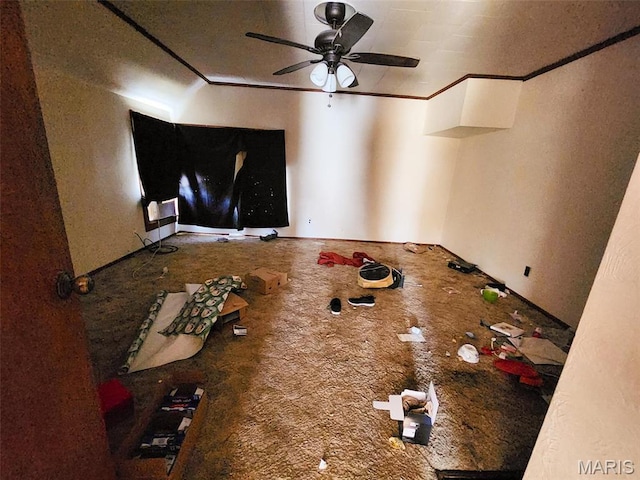 760 Swanwick St, Chester, IL 62233 - spare room featuring ceiling fan and ornamental molding