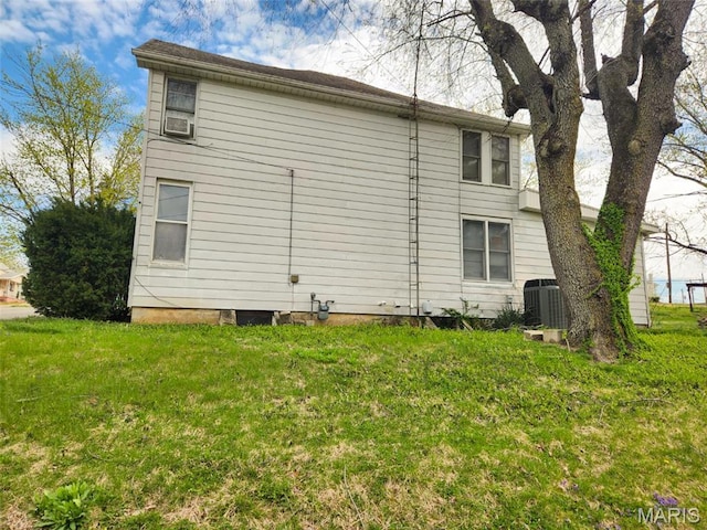 760 Swanwick St, Chester, IL 62233 - rear view of property featuring a yard, central AC unit, and cooling unit
