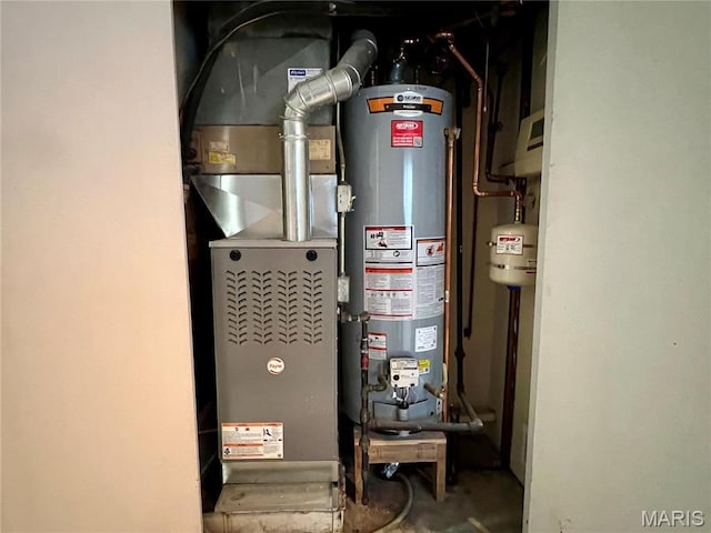 6990 Colonial Woods Dr Unit 59, Saint Louis, MO 63129 - utilities with gas water heater and heating unit