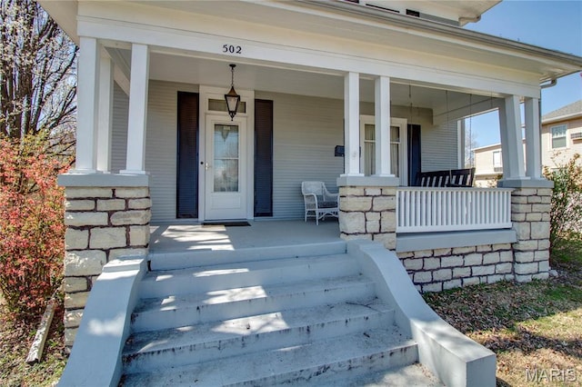 502 N State St, Jerseyville, IL 62052 - view of exterior entry with covered porch