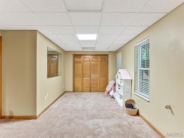 157 Knob Creek Ln, Ofallon, IL 62269 - game room with carpet floors and a paneled ceiling
