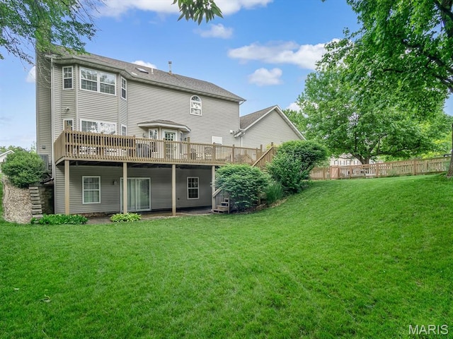 157 Knob Creek Ln, Ofallon, IL 62269 - back of property featuring a deck and stairway