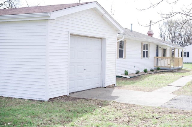 407 Front St, Monroe City, MO 63456 - view of home's exterior with a chimney and roof with shingles