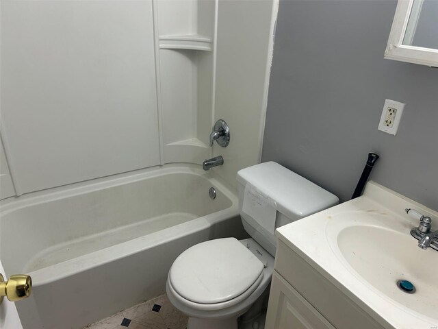 10314 Viscount Dr, Saint Louis, MO 63136 - full bathroom with toilet, washtub / shower combination, and vanity
