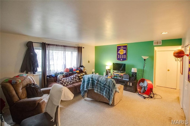 bedroom with carpet flooring