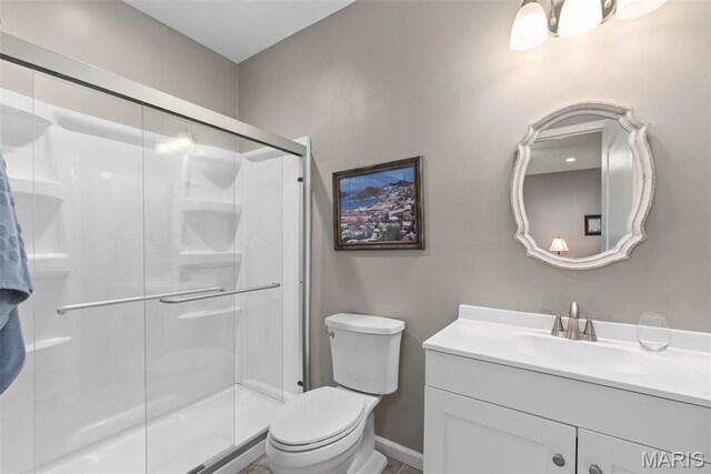 408 Hamlet Ct, Lake St Louis, MO 63367 - full bathroom featuring vanity and a shower stall