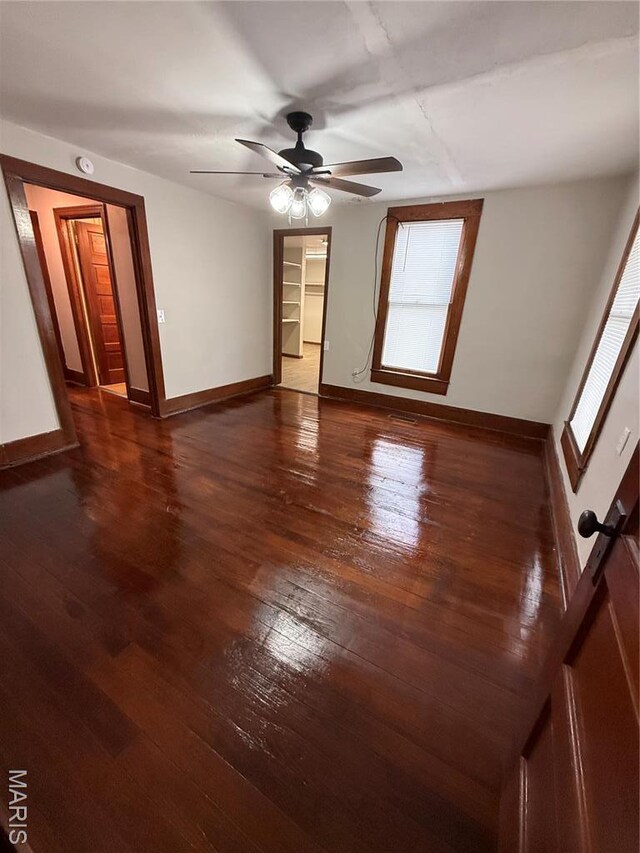 13978 Pike 496, Bowling Green, MO 63334 - empty room featuring hardwood / wood-style flooring and ceiling fan