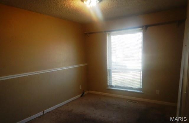 6530 Farm Pond Ct, Florissant, MO 63033 - carpeted empty room with a textured ceiling and baseboards
