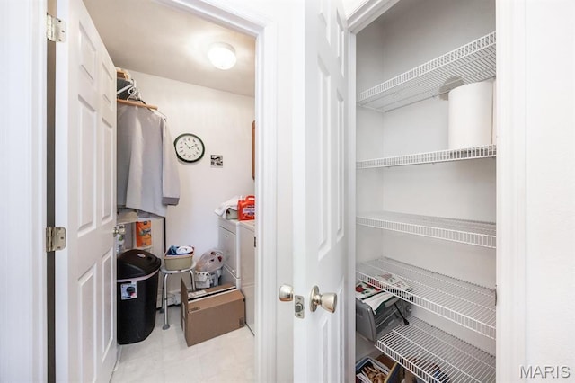 interior space featuring washer / dryer