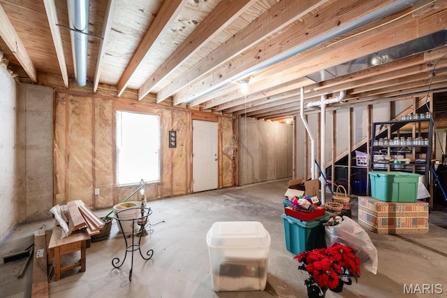view of basement