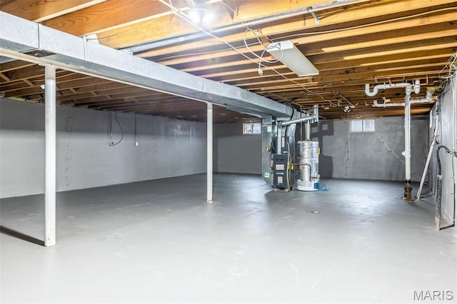 1121 E Cap Au Gris St, Troy, MO 63379 - basement featuring heating unit and water heater