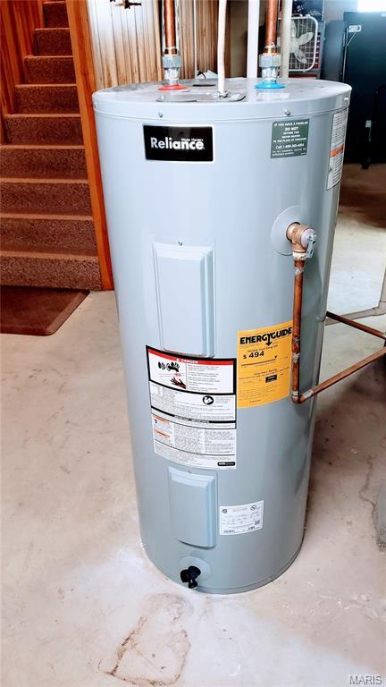1020 White Hawk Dr, Cuba, MO 65453 - utility room with electric water heater