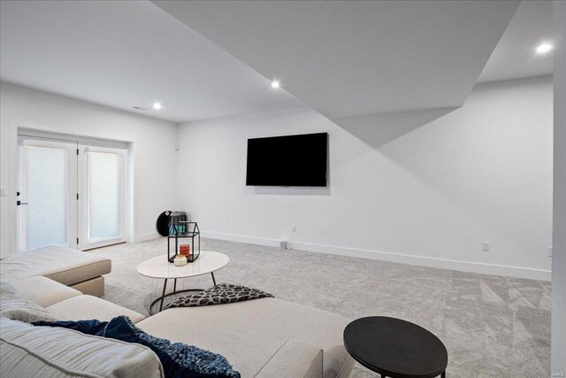 914 Memsie Park Ct, Ofallon, MO 63368 - carpeted living area with baseboards and recessed lighting
