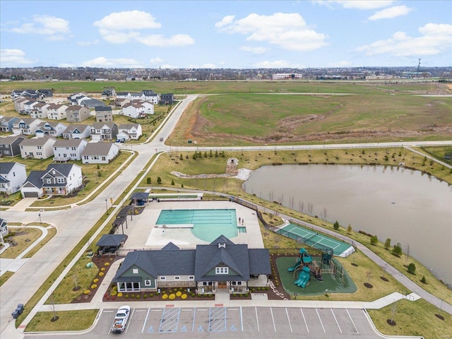 914 Memsie Park Ct, Ofallon, MO 63368 - aerial view of a large body of water and a pool area