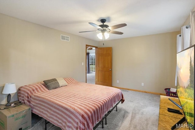 34441 Hickory Hills Rd, Mo, MO 65078 - bedroom featuring carpet flooring, baseboards, and a ceiling fan