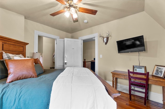 312 Bellevue St, Cape Girardeau, MO 63701 - bedroom with wood finished floors and a ceiling fan